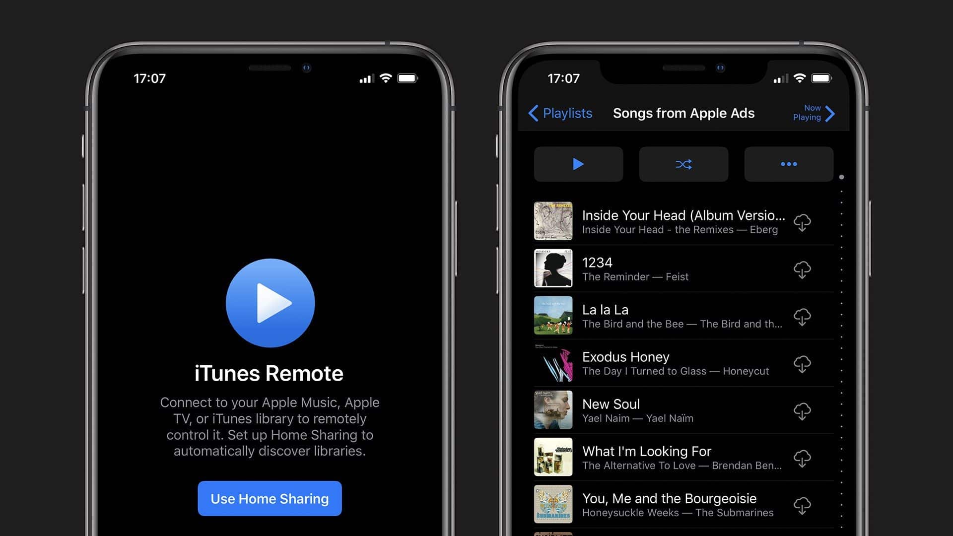 Catalina and Dark Mode Added to iTunes Remote App