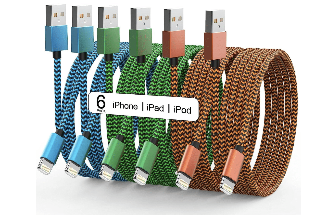 Apple 6-Pack MFi Certified iPhone Charger