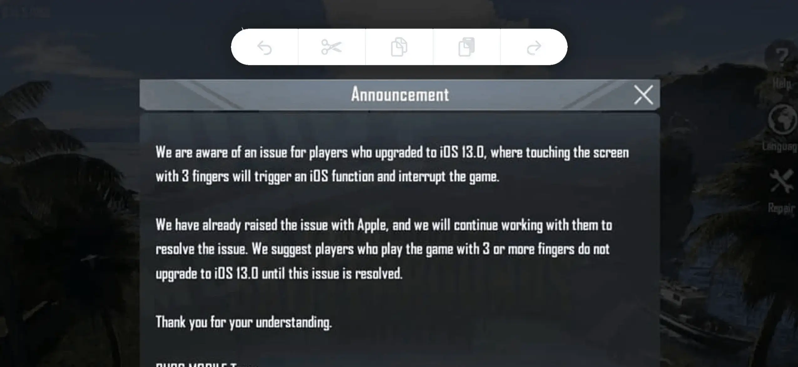 Gesture Bug on iOS 13 Makes PUBG and Fortnite Unplayable
