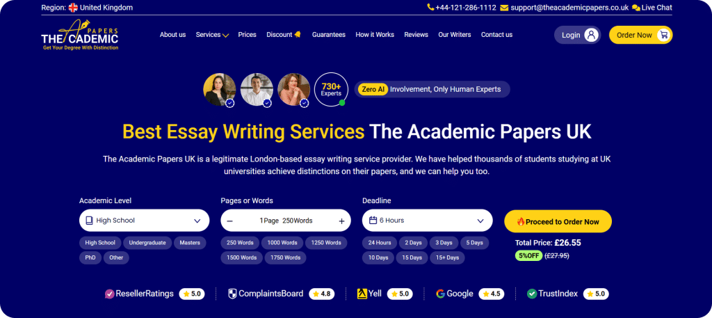 Image 1 of 3 Best Essay Writing Services That Follow UK Academic Standards in 2026