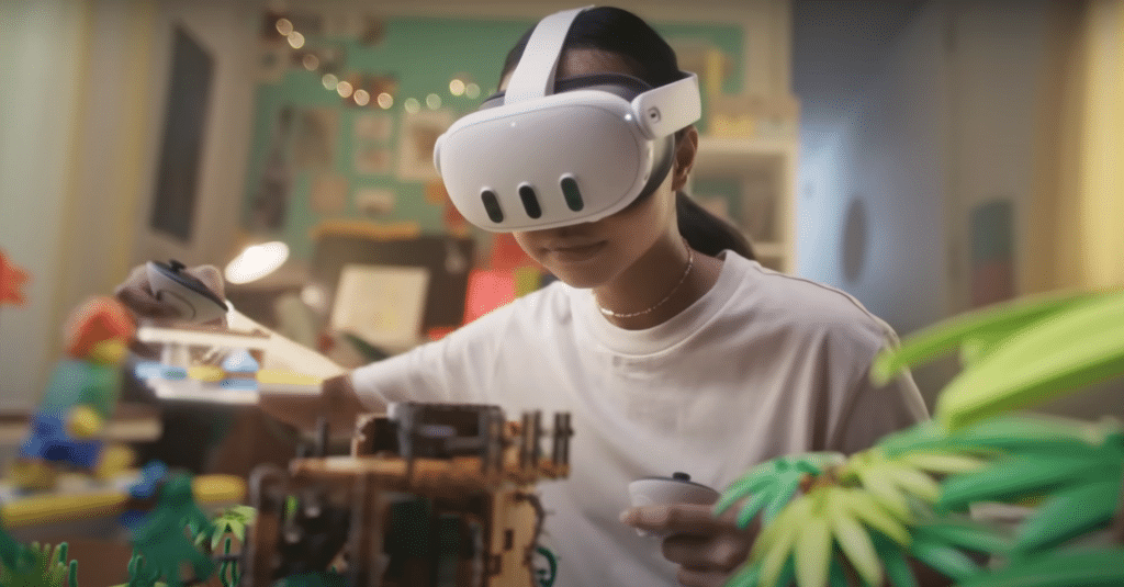 Meta Quest 3 Gaming in Closeup