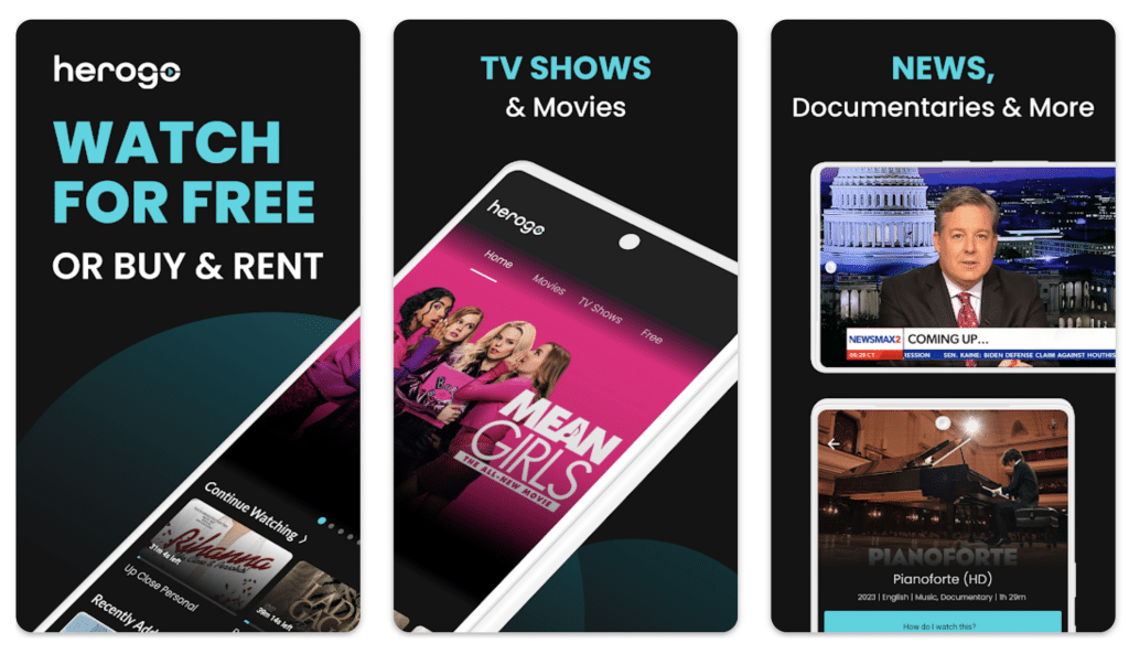 Herogo TV screenshots